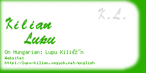 kilian lupu business card